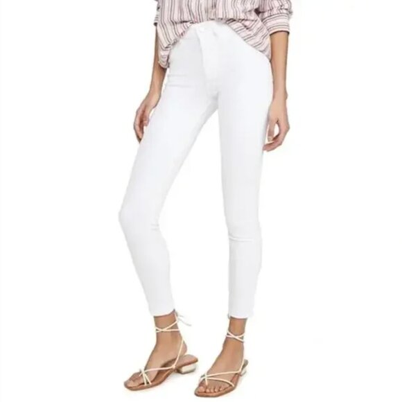 DL1961 Florence Instasculpt Cropped Skinny Jeans in Porcelain - Picture 1 of 11